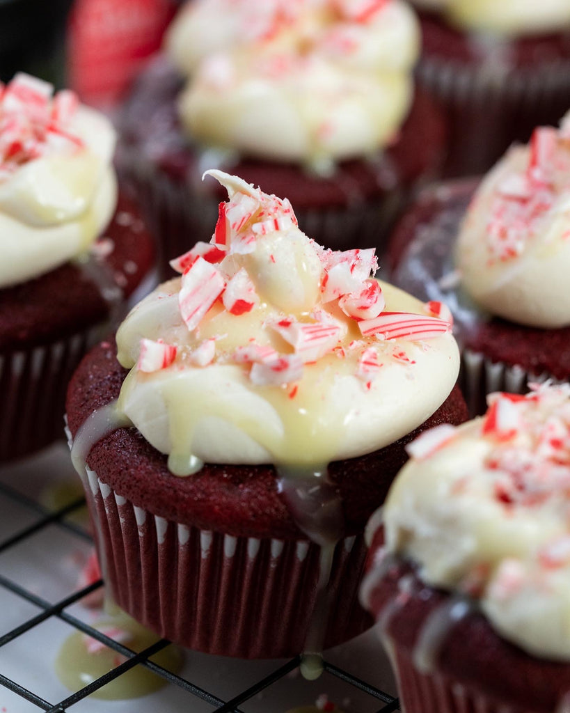 Candy Cane Cupcakes with Cannabutter